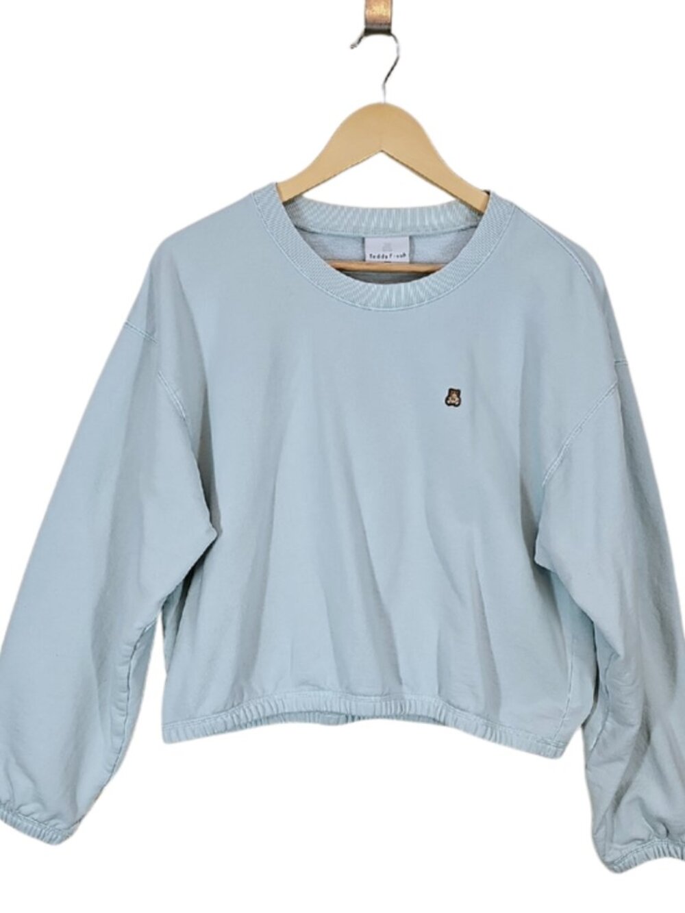 Teddy Fresh Classic Crewneck Sweatshirt 3XL 100% Cotton Unisex Streetwear Blue